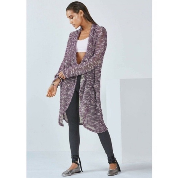 Fabletics Moscow Wrap Open Front Duster Cardigan - Picture 1 of 6